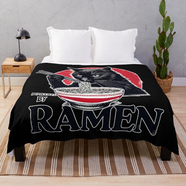 Item preview, Powered by Ramen Black Cat Japanese Sumie designed and sold by TomFrontierArt.