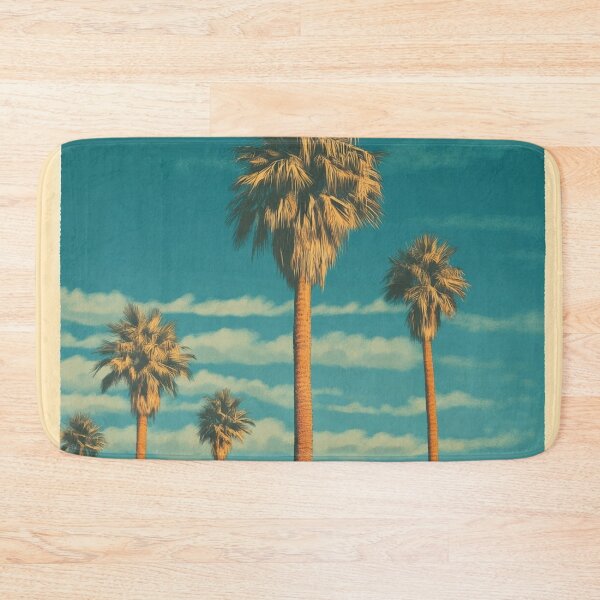 Item preview, Vintage Palm Springs Poster with Palm Trees and Mountains designed and sold by Retro Travel Design.