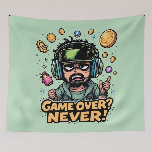 Item preview,  Never Give Up Gamer - Game On, Never Over designed and sold by BNCH44.