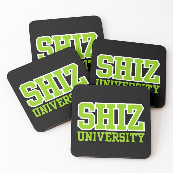 Item preview, Shiz University Wicked Green Text White Outline designed and sold by ModernintheMix.