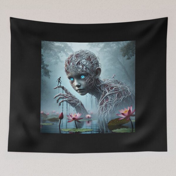Item preview, Mesmerizing sculpture emerging from the depths of a serene lake designed and sold by sevenmountains.
