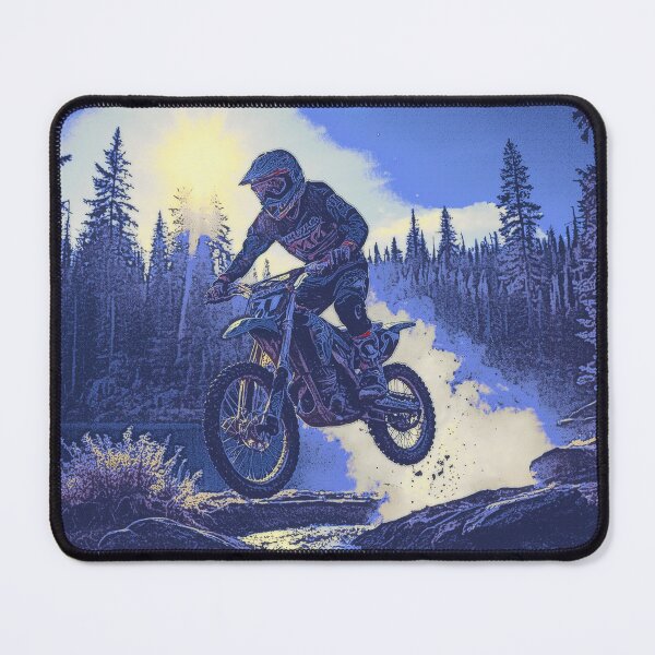 Item preview, Motocross Biker Jumps a Stream designed and sold by Skye Ryan-Evans.