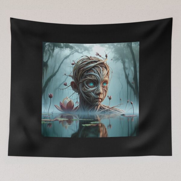 Item preview, Mesmerizing sculpture emerging from the depths of a serene lake designed and sold by sevenmountains.