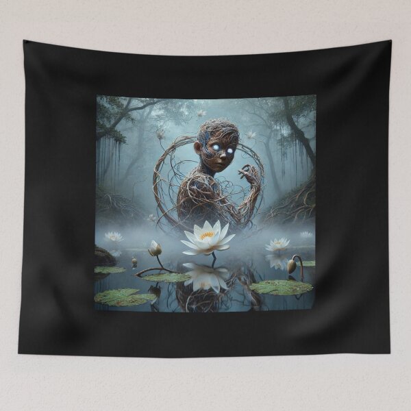 Item preview, Mesmerizing sculpture emerging from the depths of a serene lake designed and sold by sevenmountains.