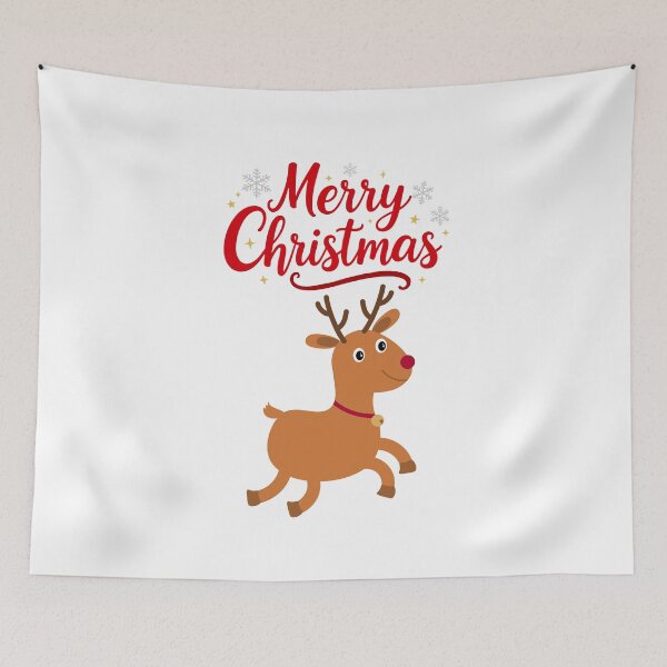 Item preview, Merry Christmas Reindeer #2 designed and sold by WhimsyBoutique.