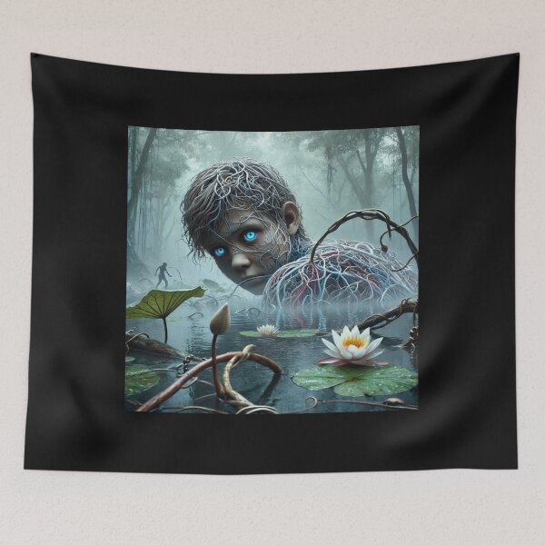 Item preview, Mesmerizing sculpture emerging from the depths of a serene lake designed and sold by sevenmountains.