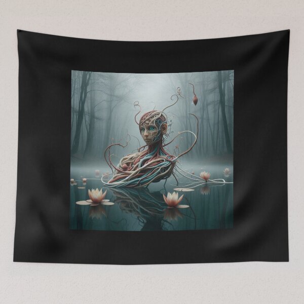 Item preview, Mesmerizing sculpture emerging from the depths of a serene lake designed and sold by sevenmountains.