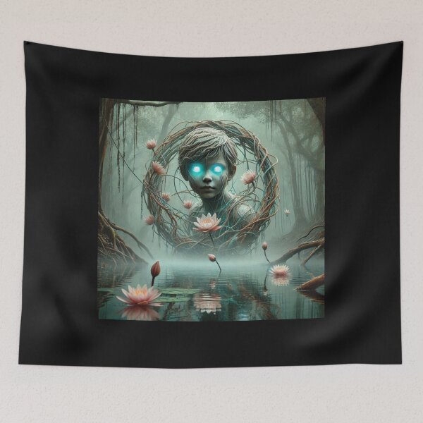 Item preview, Mesmerizing sculpture emerging from the depths of a serene lake designed and sold by sevenmountains.