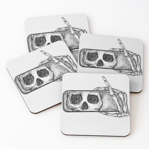 Item preview, Reflection of a skull in a car mirror  designed and sold by Blueberry Shake.