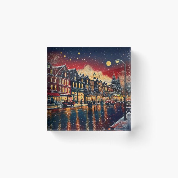 Item preview, Festive Town on Christmas Eve designed and sold by Christine "Xine" Segalas.