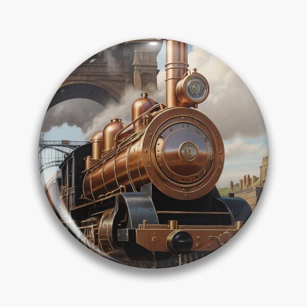 Item preview, The Steampunk Line Railway Engine designed and sold by Skye Ryan-Evans.