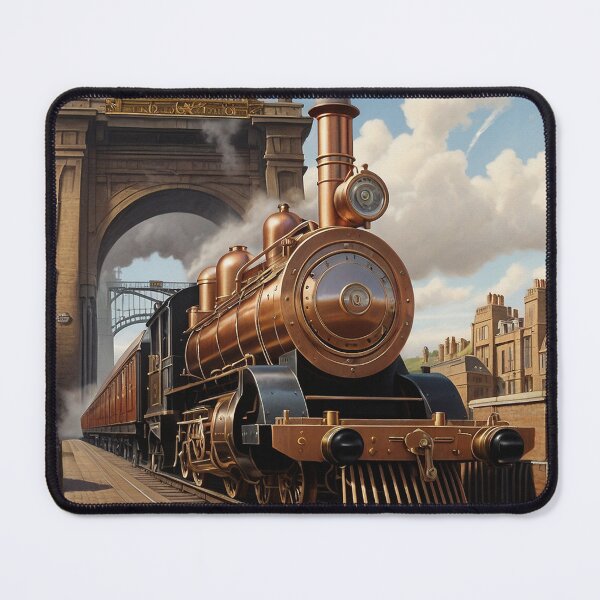Item preview, The Steampunk Line Railway Engine designed and sold by Skye Ryan-Evans.