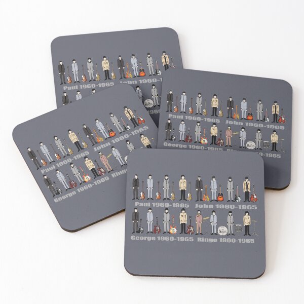 Item preview, John, Paul, George & Ringo with musical instruments 1960-1965 designed and sold by Kludoman.