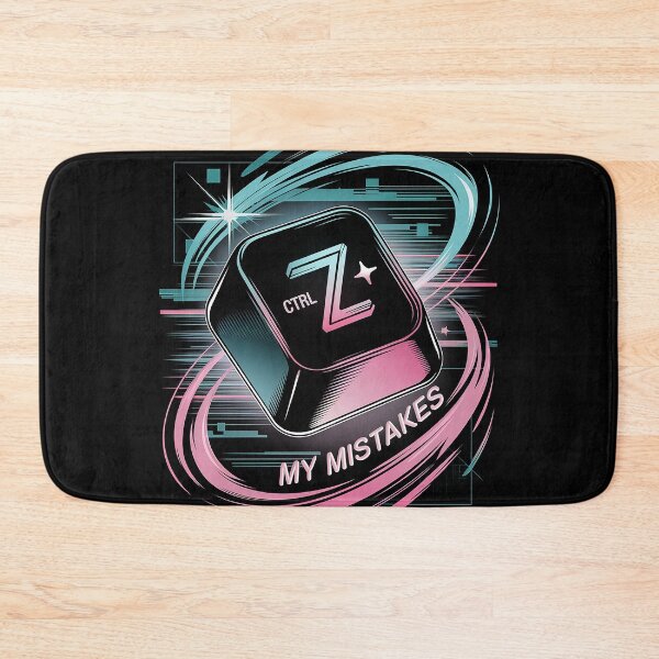 Item preview, Retro Futuristic Ctrl Z Key Graphic Undo My Mistakes Design designed and sold by pixelpopplanet.