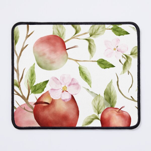 Item preview, Botanical Red Apple Seamless Pattern designed and sold by kimberpix.