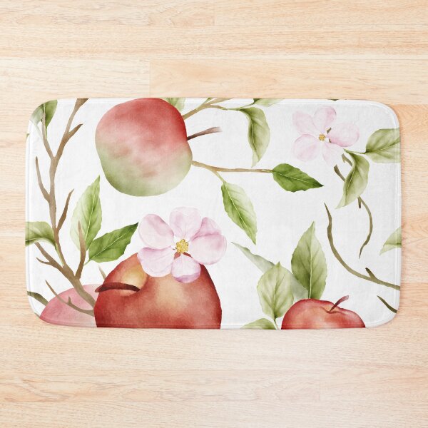Item preview, Botanical Red Apple Seamless Pattern designed and sold by kimberpix.