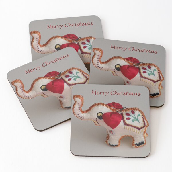 Item preview, Silky White Elephant Christmas Decoration designed and sold by Gerda Grice Photography.