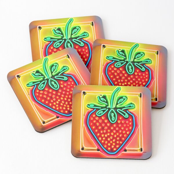 Item preview, Colorful Strawberry Neon Glow designed and sold by Health And Fitness Posts e-Store.