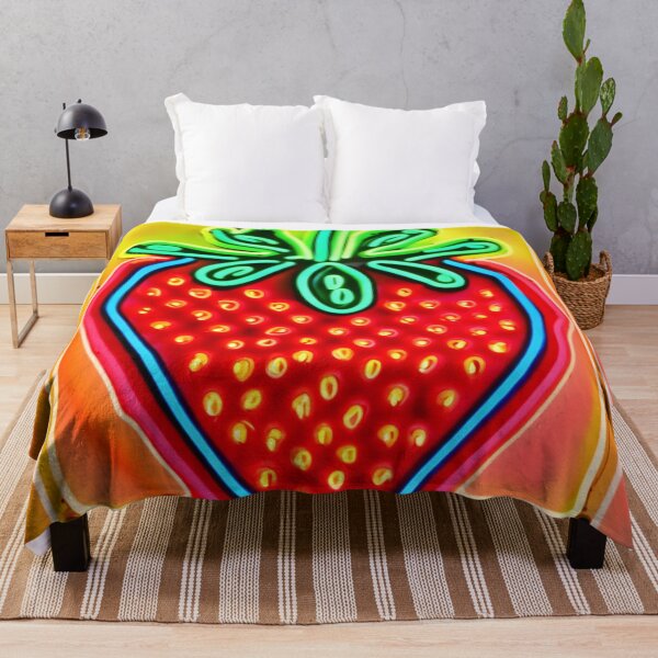 Item preview, Colorful Strawberry Neon Glow designed and sold by Health And Fitness Posts e-Store.