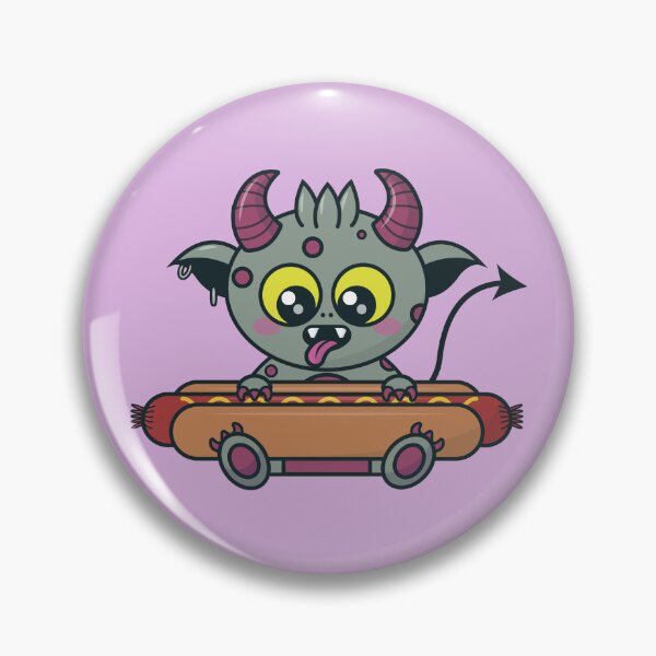 Item preview, Cute demon & his hotdog designed and sold by Sludge-Judy.