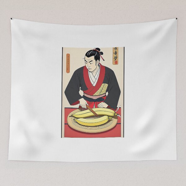 Item preview, Japanese Chef Preparing a Banana designed and sold by Daveidaho.
