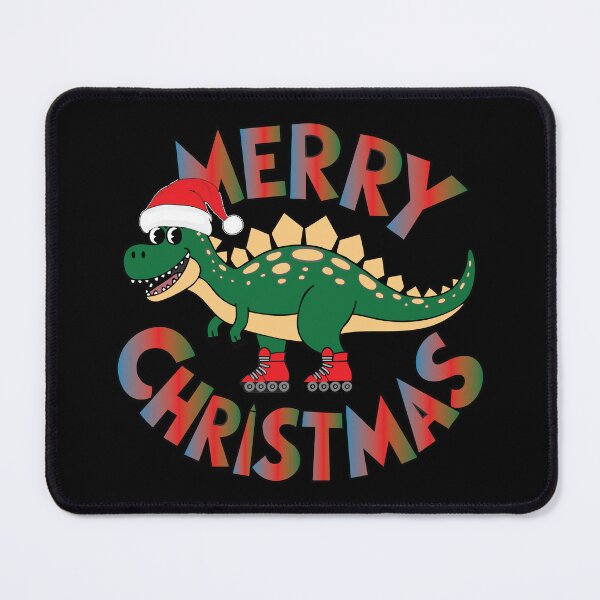 Item preview, MERRY CHRISTMAS - CUTE ROLLERSKATING CHRISTMAS T REX DINOSAUR designed and sold by Gihan-Design.