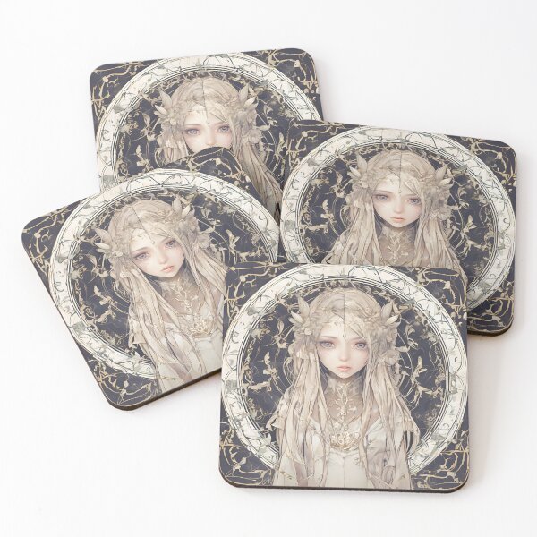 Item preview, Anime Elf, Elf girl, Girl, Anime, fantasy, astarion girl, magic, designed and sold by GOLDENGARDENART.