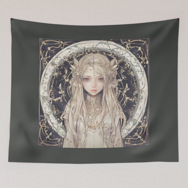 Item preview, Anime Elf, Elf girl, Girl, Anime, fantasy, astarion girl, magic, designed and sold by GOLDENGARDENART.