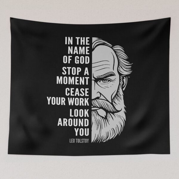 Item preview, Leo Tolstoy Inspirational Quote: Look Around You designed and sold by Elvin Dantes.