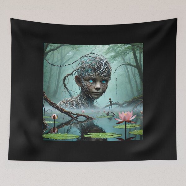 Item preview, Mesmerizing sculpture emerging from the depths of a serene lake designed and sold by sevenmountains.