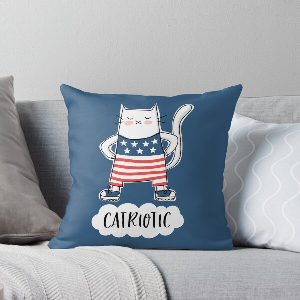 Item preview, Catriotic - USA - Patriotic Cat in American Flag Suit designed and sold by HappyCatPrints.