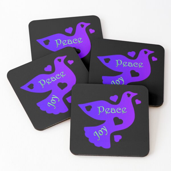 Item preview, The Dove Of Peace Joy And Love - v2 - Green Purple Blue designed and sold by MultimediaSusan.