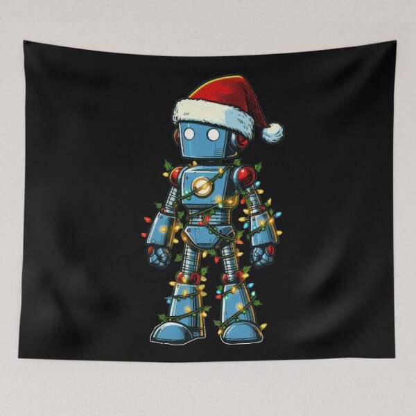 Item preview, Robot festivo envuelto en luces navideñas designed and sold by Aredbox.