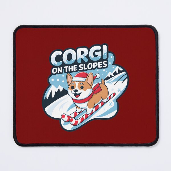 Item preview, Corgi on the slopes christmas time designed and sold by FriendlyLlama.