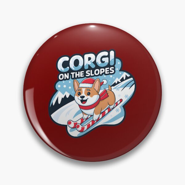 Item preview, Corgi on the slopes christmas time designed and sold by FriendlyLlama.