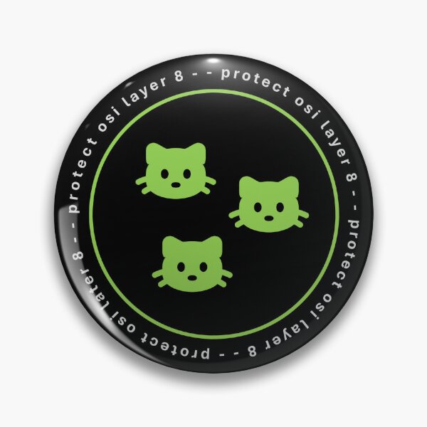 Artikelvorschau, Schützen Sie OSI Layer 8 Cybersecurity Cats (dunkler Hintergrund) entworfen und verkauft von cyberbcat.