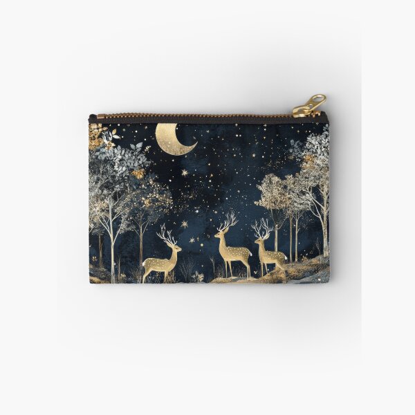 Item preview, Beautiful fantasypainting of deers in the forest under starry sky designed and sold by MargaretWiktor.
