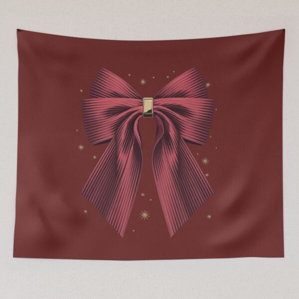Item preview, pleated red bow designed and sold by Galart58.