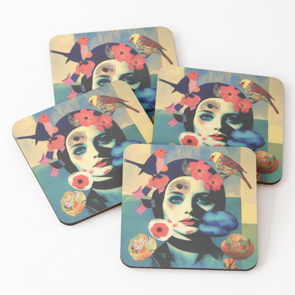 Item preview, woman's face with birds designed and sold by diulid.