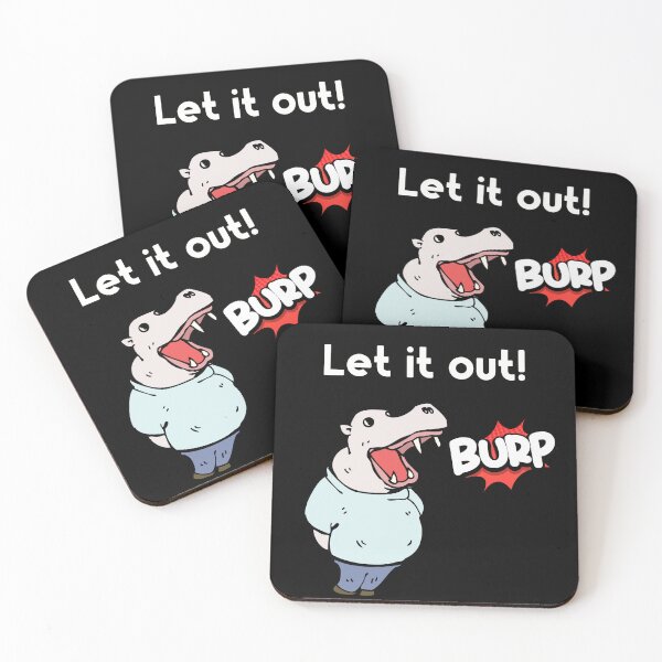 Item preview, Funny hippo Let it out cartoon designed and sold by VibeStyleShop.
