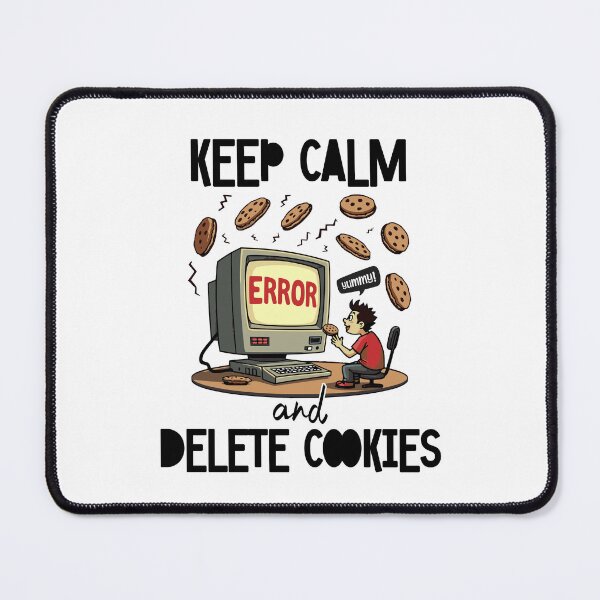 Item preview, Retro Computer Cartoon with Cookies Humor designed and sold by Betsytiptoe.