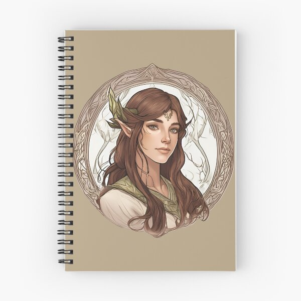 Item preview, Braun Elf, Elf girl, Girl, Anime, fantasy, astarion girl, magic, designed and sold by GOLDENGARDENART.