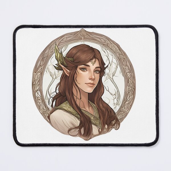 Item preview, Braun Elf, Elf girl, Girl, Anime, fantasy, astarion girl, magic, designed and sold by GOLDENGARDENART.