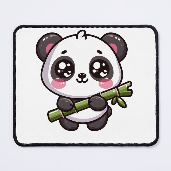 Item preview, Cute Kawaii Panda With Bamboo designed and sold by VultureXP.