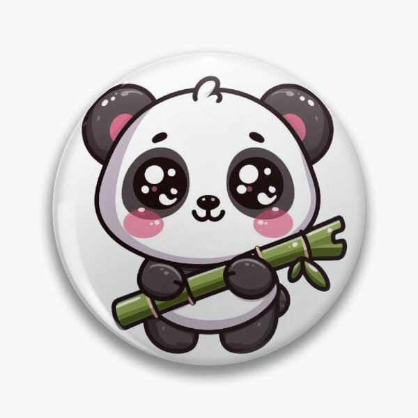 Item preview, Cute Kawaii Panda With Bamboo designed and sold by VultureXP.