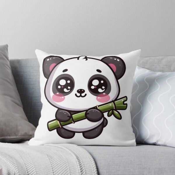 Item preview, Cute Kawaii Panda With Bamboo designed and sold by VultureXP.