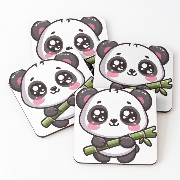 Item preview, Cute Kawaii Panda With Bamboo designed and sold by VultureXP.
