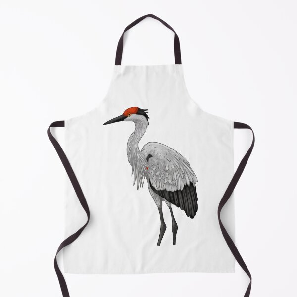 Item preview, Elegant Cartoon Red-Crowned Crane Illustration designed and sold by Elatedowl.