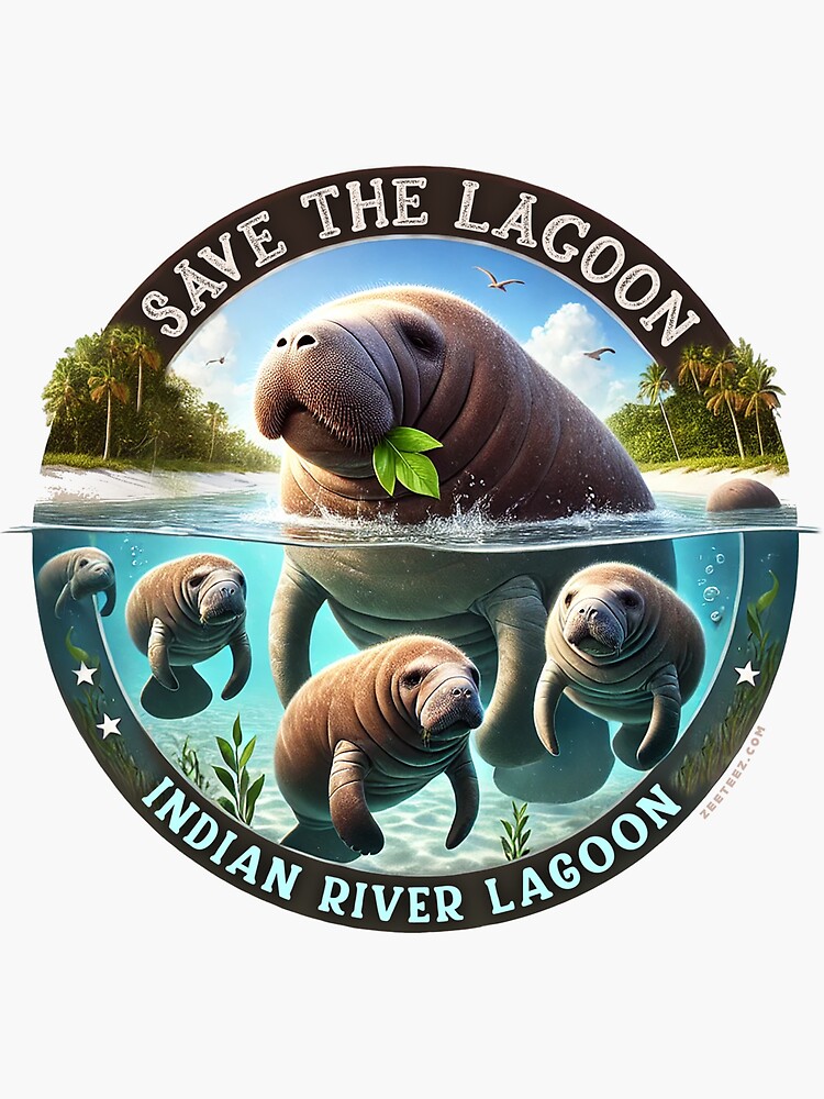 Thumbnail 3 of 3, Sticker, Save the Indian River Lagoon designed and sold by zeeteezofficial.