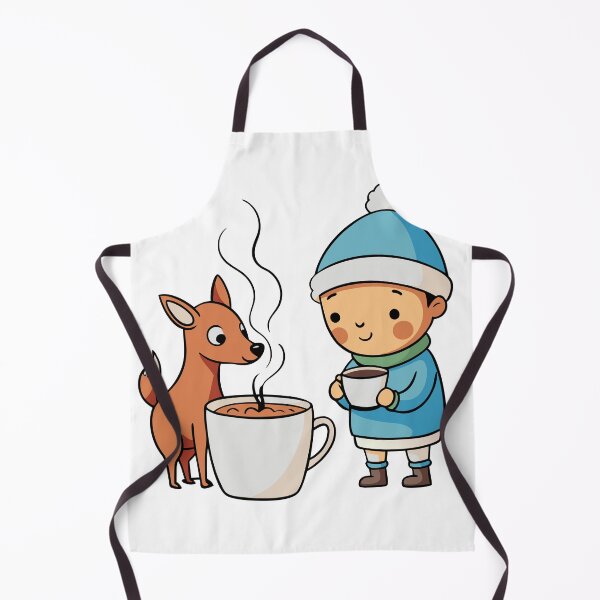 Item preview, Child Sipping Cocoa with a Small Deer by Their Side designed and sold by omerfdln34.